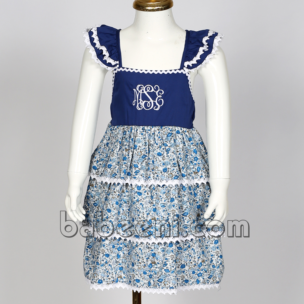  Lovely baby girl Royal monogrammed dress - DR 2673